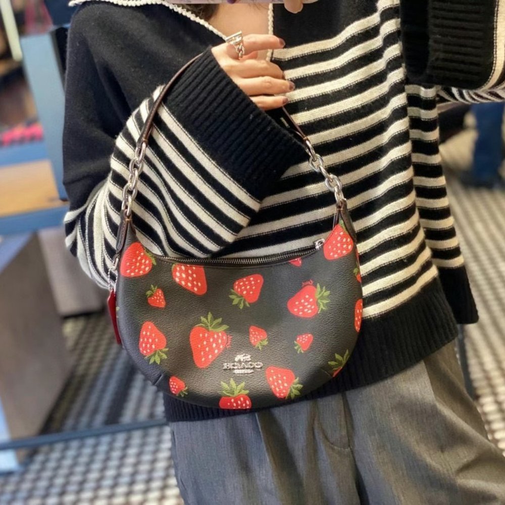 coach Payton Hobo With Wild Strawberry Print CH330 - Picture 4 of 7